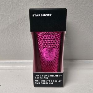 Starbucks Fuchsia Cold Cup Key Chain